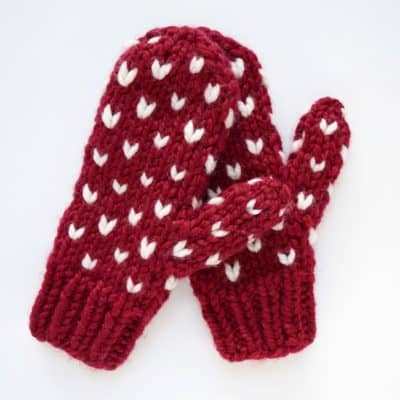 Little Hearts Mittens – Free Pattern