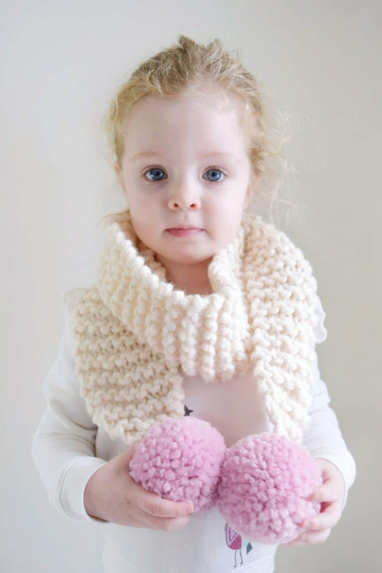 Knit Pom Pom Scarf Free Pattern Knifty Knittings