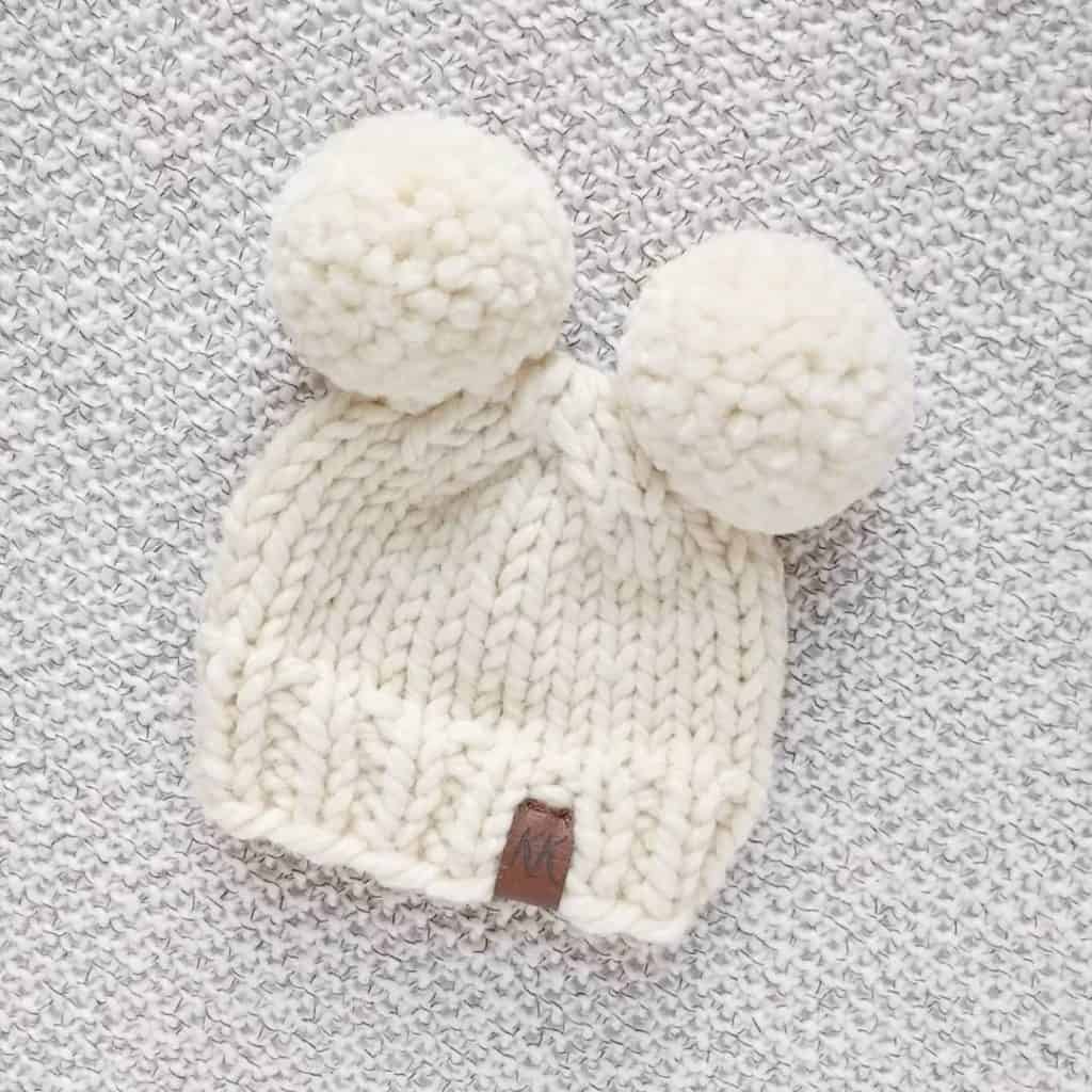 double pom pom hat