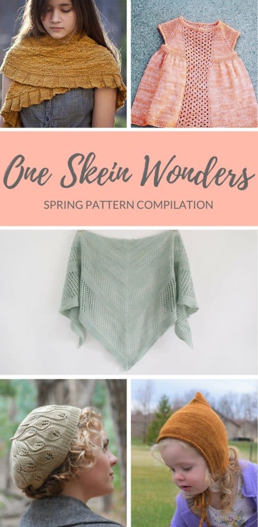 5 knitting patterns that use one skein of sock yarn (or less)!