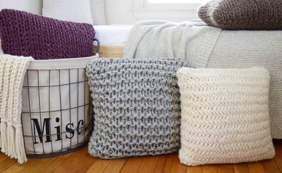 Chunky Throw Pillow Set