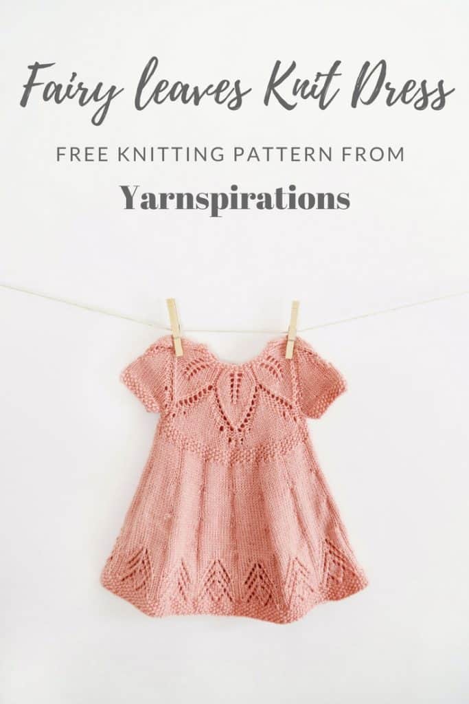 Fairy Leaves Knit Dress - Free Pattern from Yarnspirations! #knitting #knittingpattern #freeknittingpattern