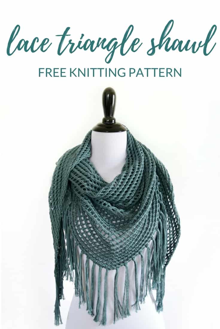 lace triangle shawl free knitting pattern
