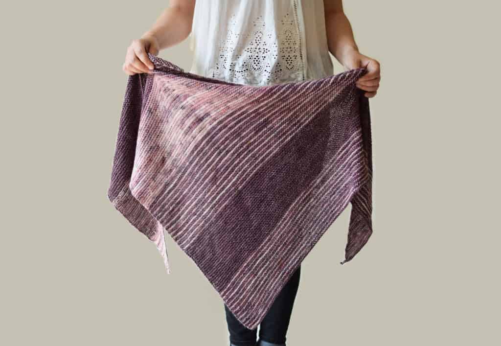 Daylight Breaking shawl pattern for The Sewing Box Magazine 